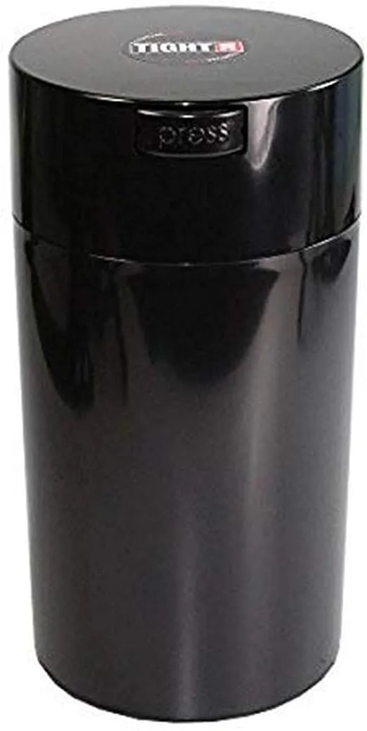 Tightvac Tightvac-3oz to 12 Ounce-Patented Airtight Multi-use Vacuum Works as Smell Proof Herbs and Dry Goods Storage Container, 1.3-Liter/1.1-Quart, Black
