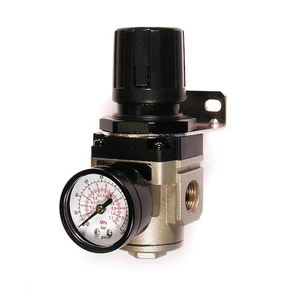 Primefit R3802G Intermediate Air Regulator with Steel-Protected Gauge at 100-PSI, 3/8-Inch NPT