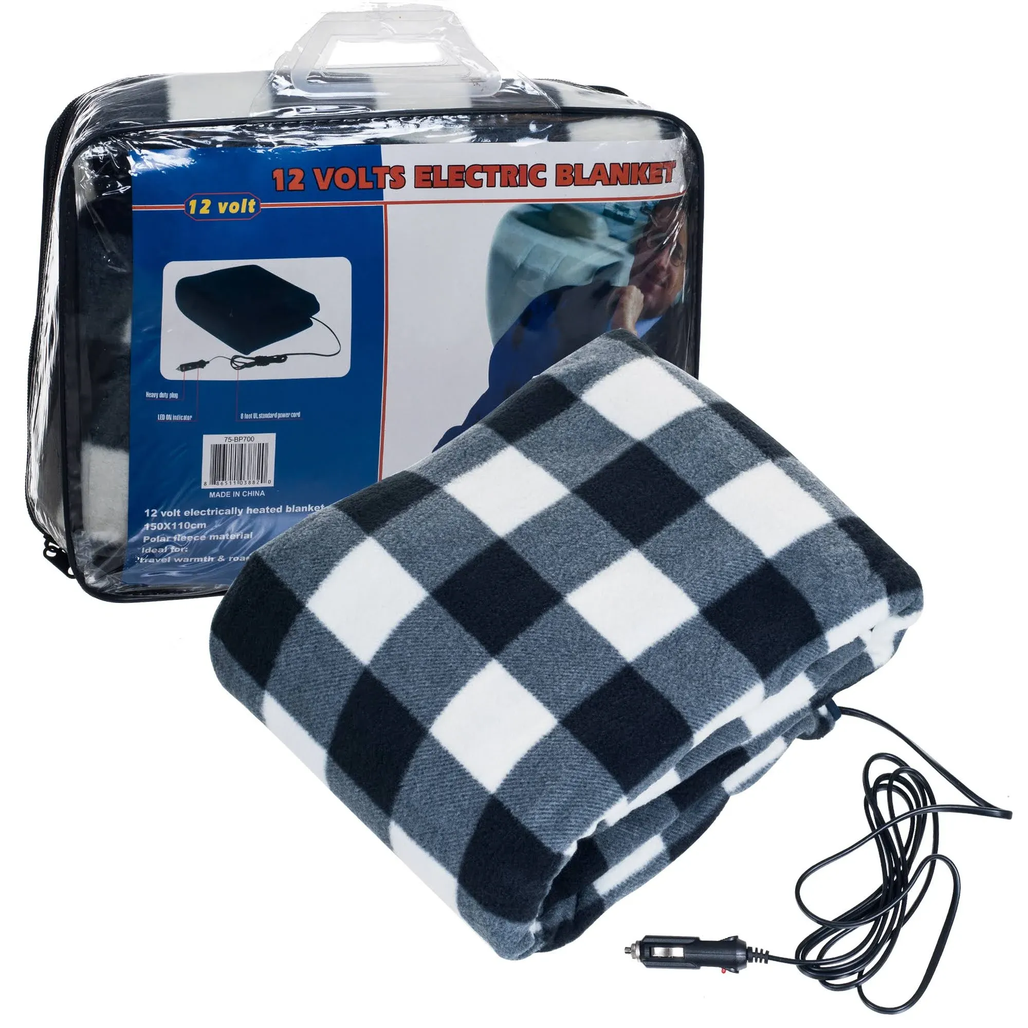 Heated Car Blanket - 12-Volt Electric Blanket for Car, Truck, SUV, or RV - Po...