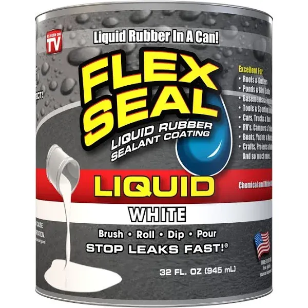 Flex Seal Liquid, 16 oz, Gray, Liquid Rubber Coating Sealant, Waterproof, Flexible, Breathable, and UV Resistant, Roof Repair, Basements, RV, Campers, Trailers, Marine, EPDM, Masonry