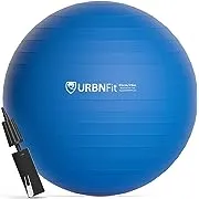 URBNFit Exercise Ball - Yoga Ball for Workout Pregnancy Stability - AntiBurst Swiss Balance Ball w/ Pump - Fitness Ball Chair for Office, Home Gym