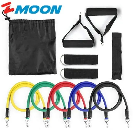 Resistance Bands Set, Exercise Bands with Handles, Fitness Bands, Workout Bands with Door Anchor and Ankle Straps, for Heavy Resistance Training,