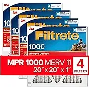 Filtrete 18x20x1 AC Furnace Air Filter MPR 1000 Micro Allergen Defense 4-Pack