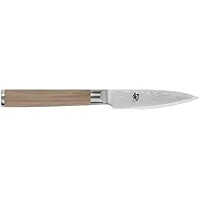 Shun Cutlery Classic Blonde Paring Knife 3.5", Small, Nimble Cooking Knife For Peeling, Coring, Trimming And More, Precise Cutting Knife, Handcrafted Japanese Kitchen Knife