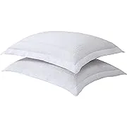 Lux Hotel FRE27502WHIT07 Baratta Stitch on White Tailored Microfiber Sham Whi...