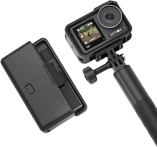 DJI Osmo Action 3 Adventure Combo, Waterproof Action Camera with 4K HDR, 10-Bit Color Depth, HorizonSteady, Cold Resistant & Long-Lasting, Extension Rod, Vlogging Camera for YouTube
