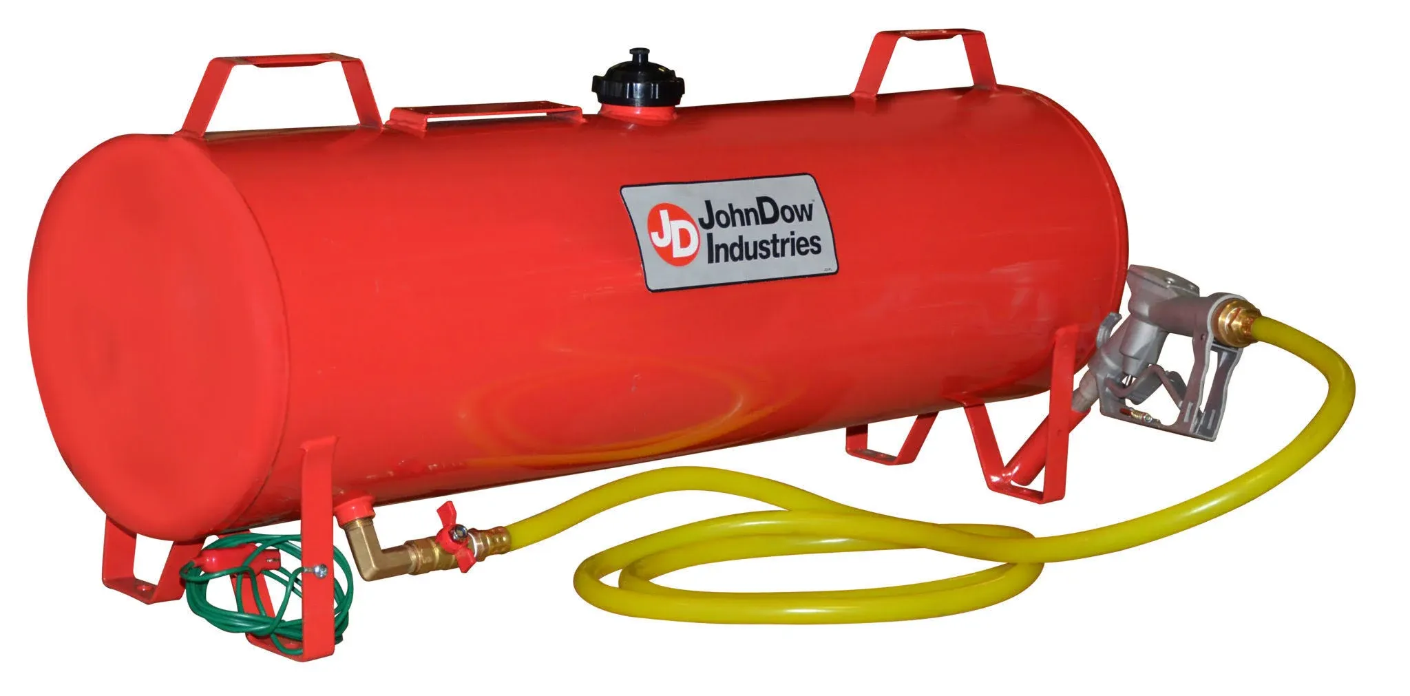 JohnDow Industries JDI-FST15 15-Gallon Gravity Fed Steel Portable Fuel Station Gas Can Red