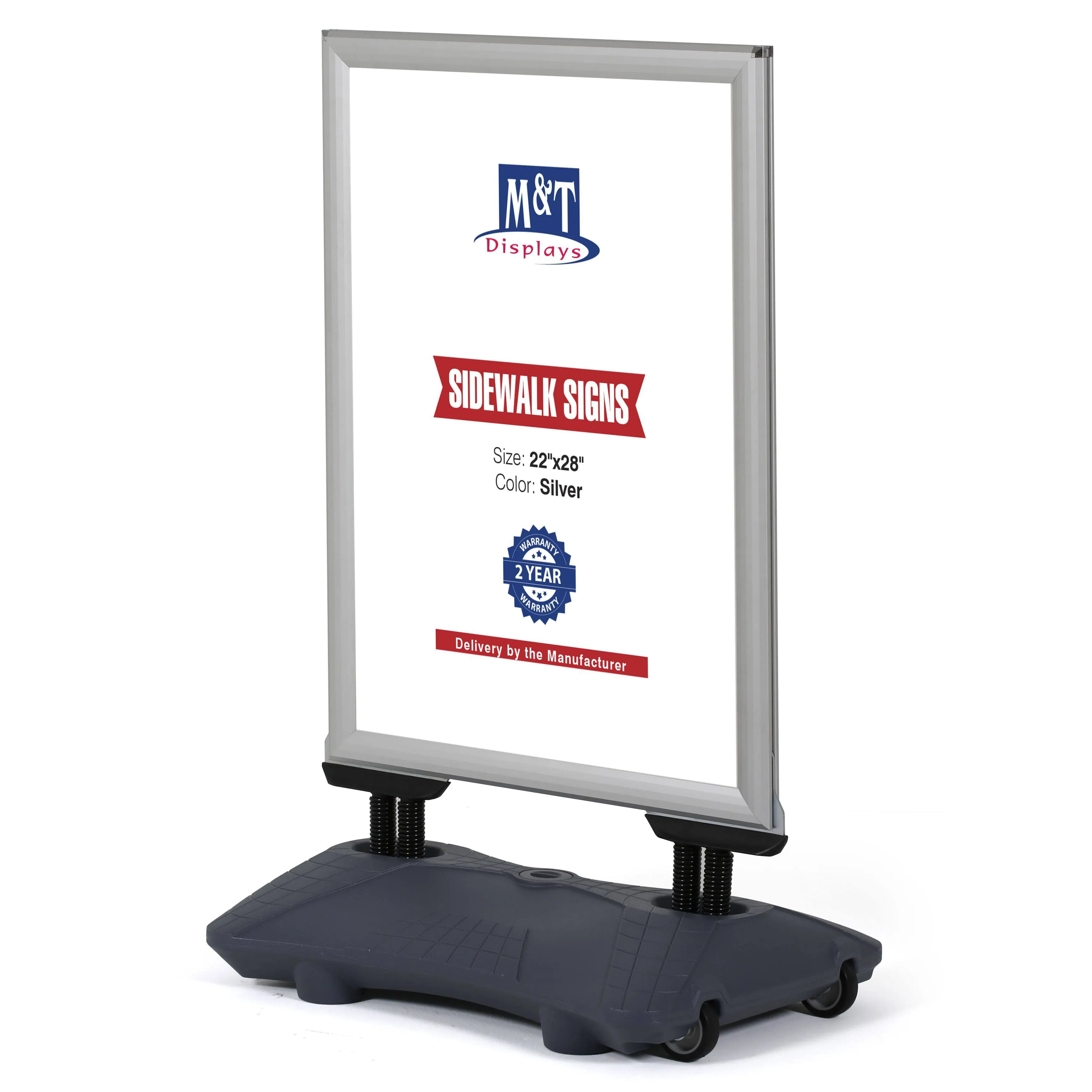 Displays Market Weather Wind Resistant Outdoor Pavement Sidewalk Sign Holder 22x28 Inch