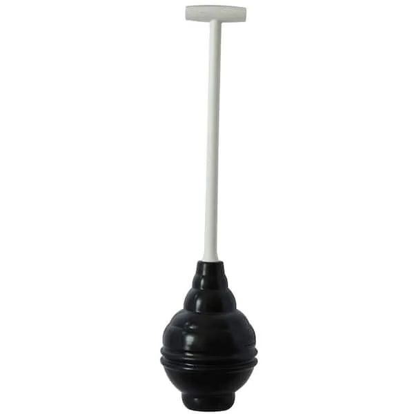 Korky 6-in Black Rubber Plunger with 14.25-in Handle