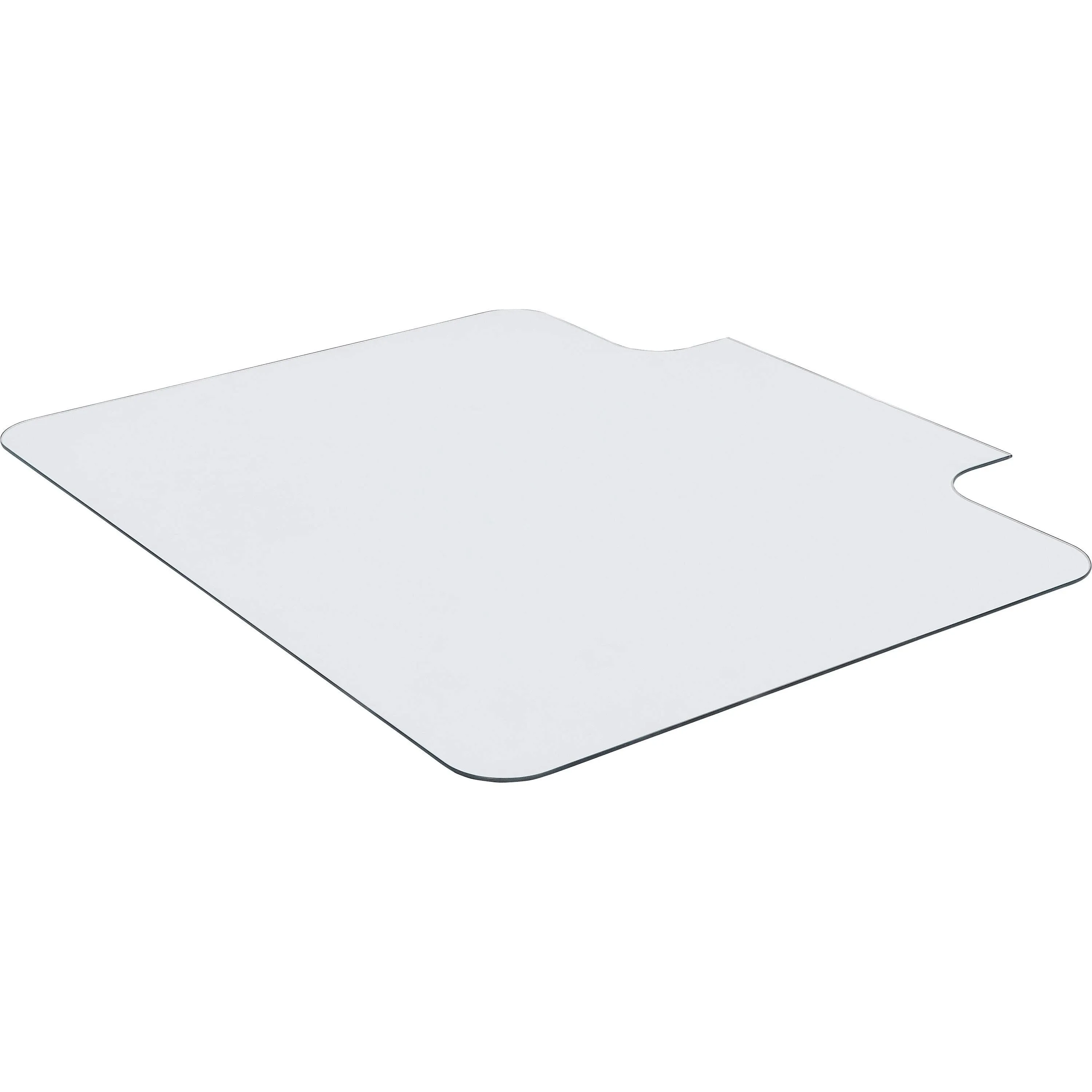 Lorell Tempered Glass Chairmat with Lip