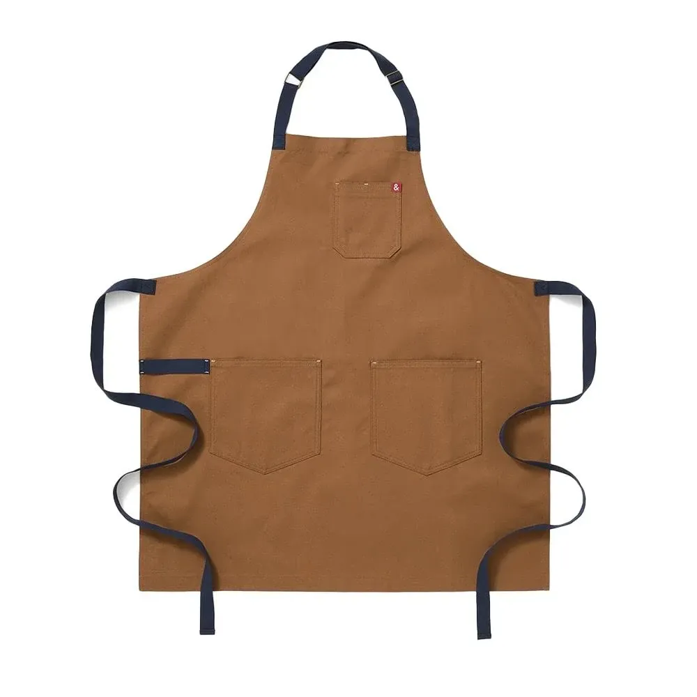 Hedley & Bennett Essential Apron - Professional Chef Apron with Pockets & Adjustable Bib Strap for Cooking & Grilling - Aprons for Women With Pockets - 12oz 100% Cotton Canvas Fabric - Denver Brown