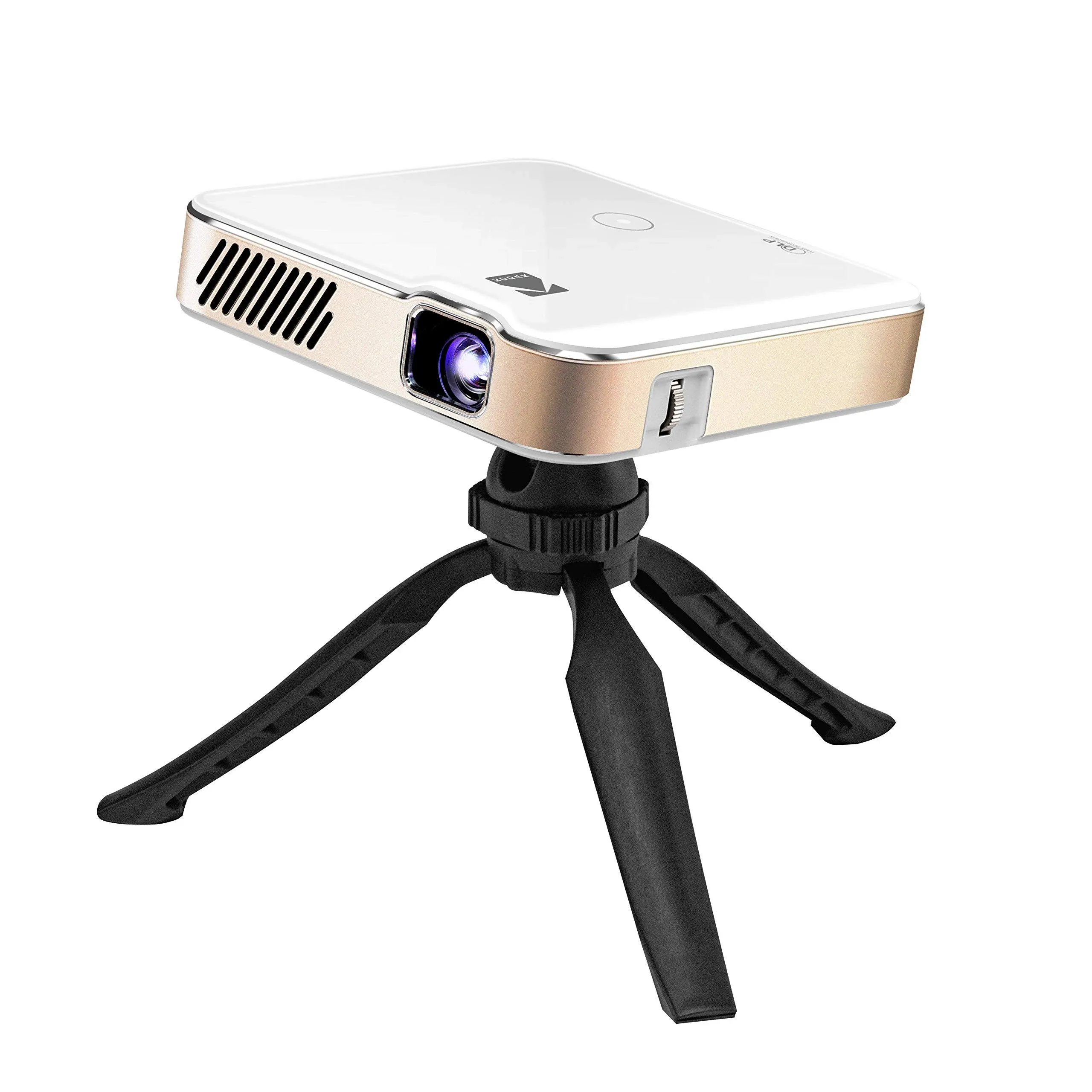 Kodak LUMA 450 Portable RODPJS450 Wireless DLP Projector, White/Gold