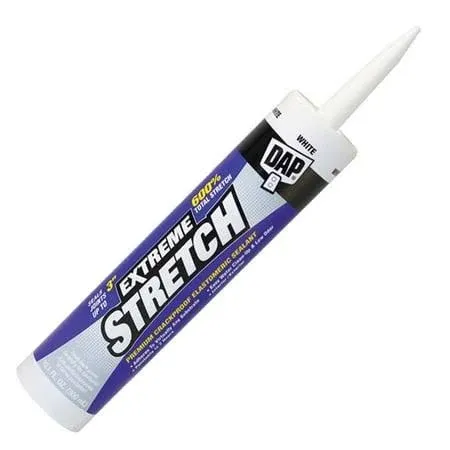 DAP 18715 4 Pack 10.1 oz. Extreme Stretch Premium Crackproof Elastomeric Sealant, White