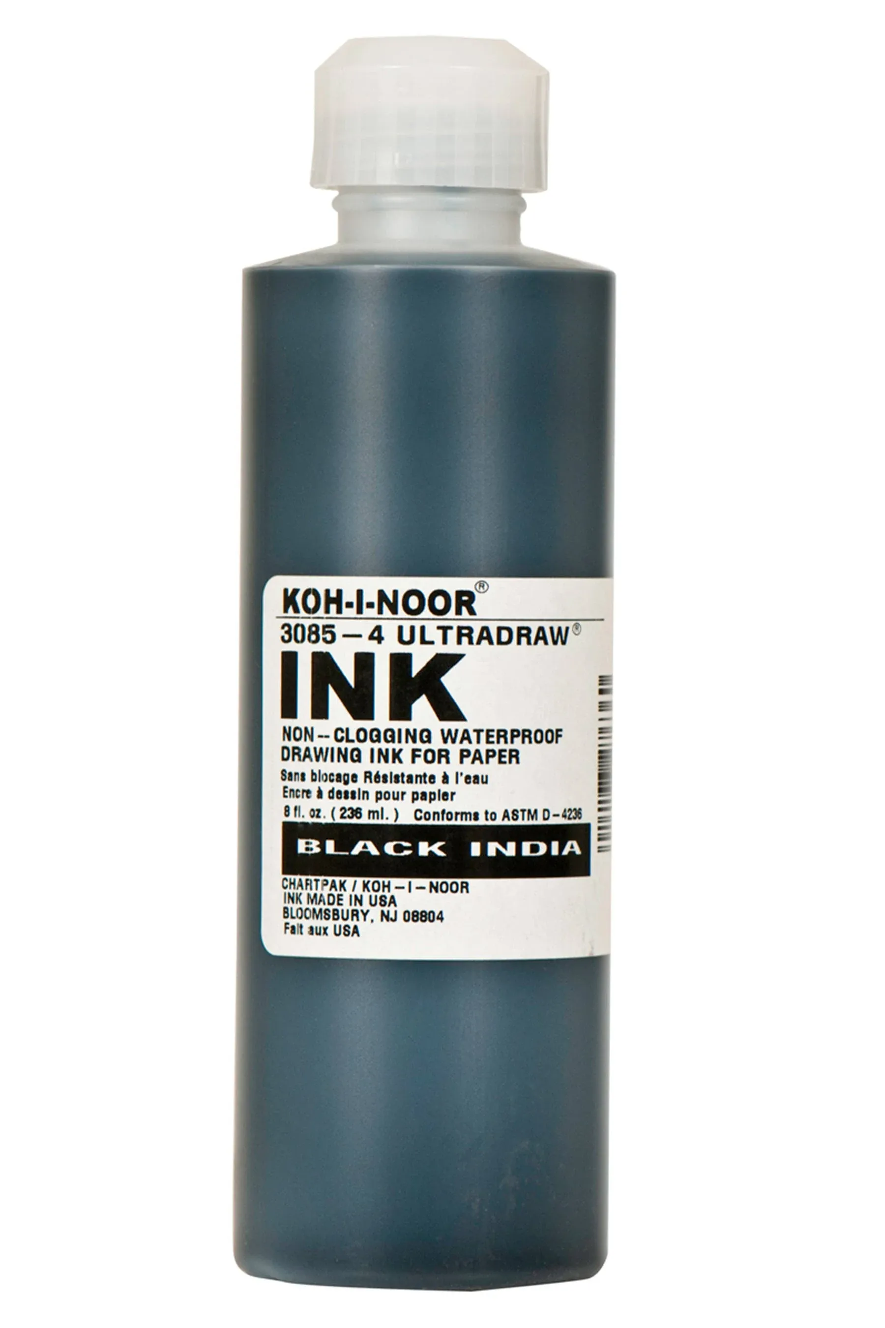 Koh-I-Noor Ultradraw Pigment-Based Ink, 8 Oz. Bottle, Black