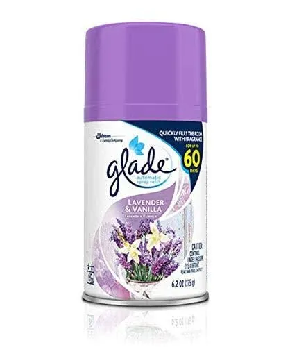 Glade Automatic Spray Refill - Lavender and Vanilla 6.2 oz. Pack of 6