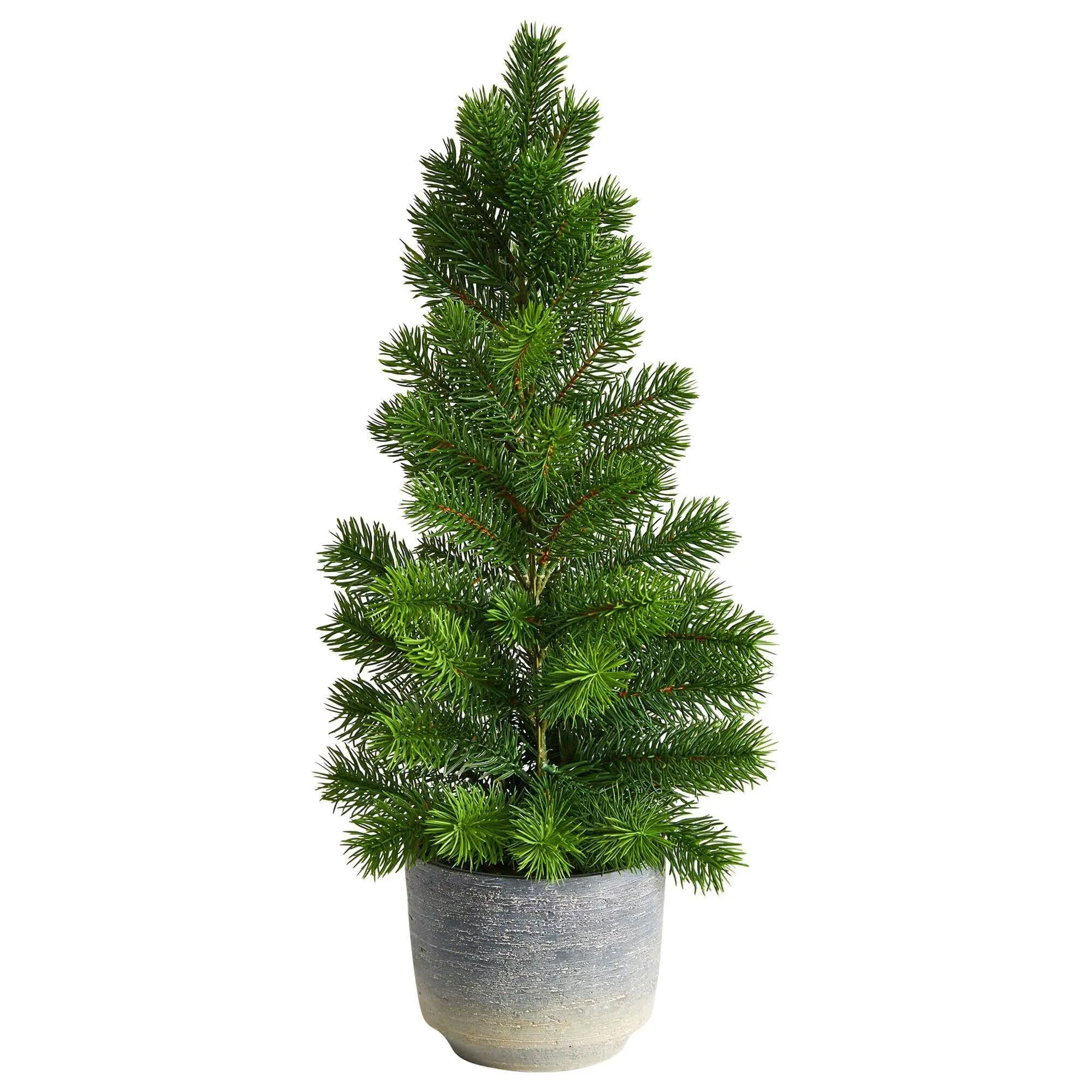 Nearly Natural 22in. Christmas Pine Artificial Tree in Decorative Planter