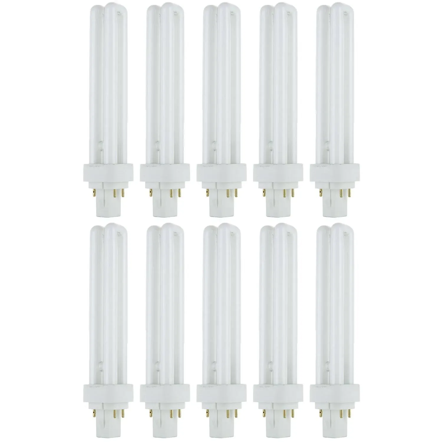 Sunlite PLD26/E/SP35K/10PK 3500K Neutral White Fluorescent 26W PLD Double U ...