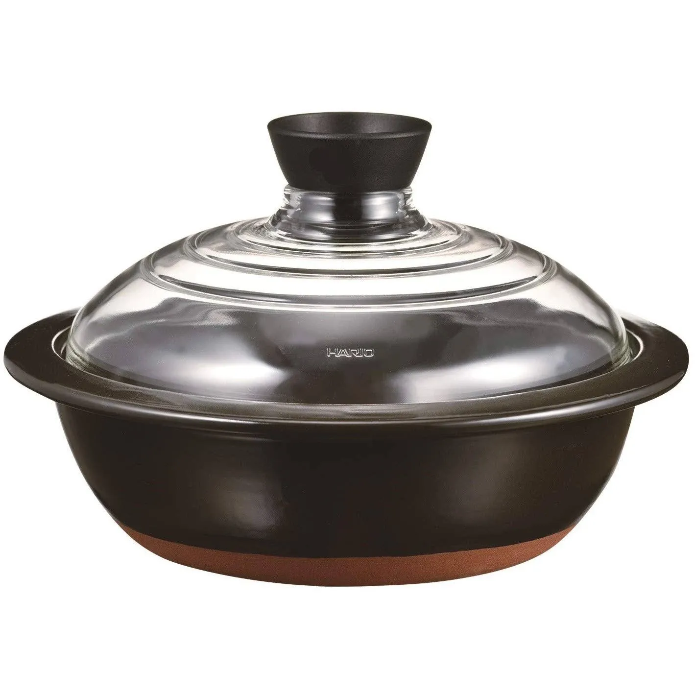 HARIO GDN-225-B Pot with Glass Lid No. 8, 78.6 fl oz (2,000 ml)