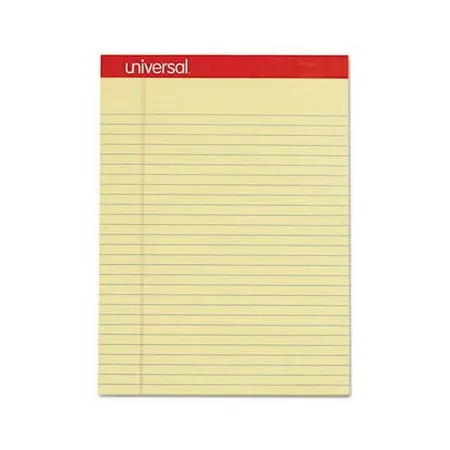 Universal 10630 Perforated Writing Pad Letter Size Canary 12 50-Sheet Pads