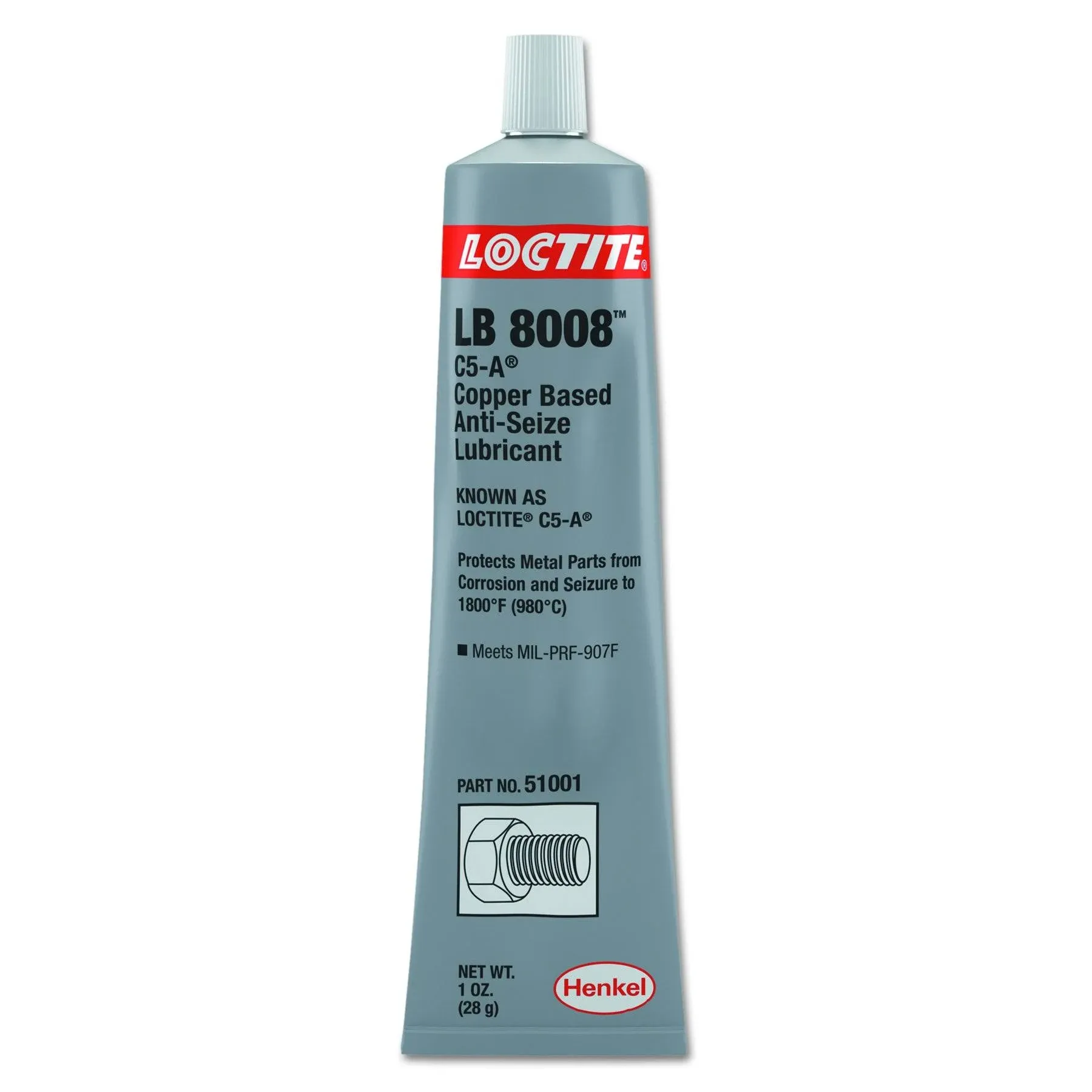 Loctite 51001 C5-A Copper Based Anti-Seize Lubricant, 1 oz. Tube