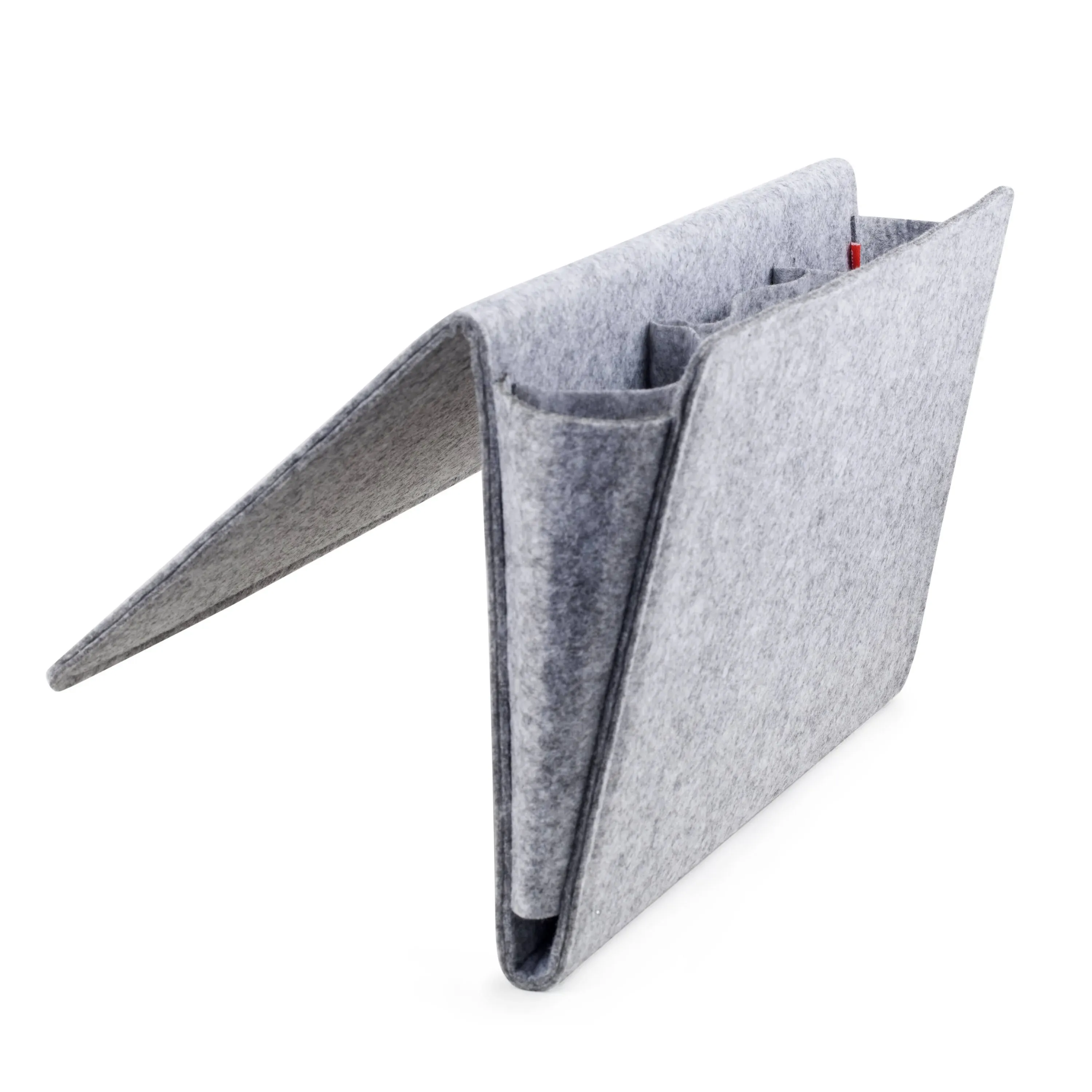 Kikkerland Pocket Felt Caddy, Storage, Organizer, Holder Bedside, Grey, Large