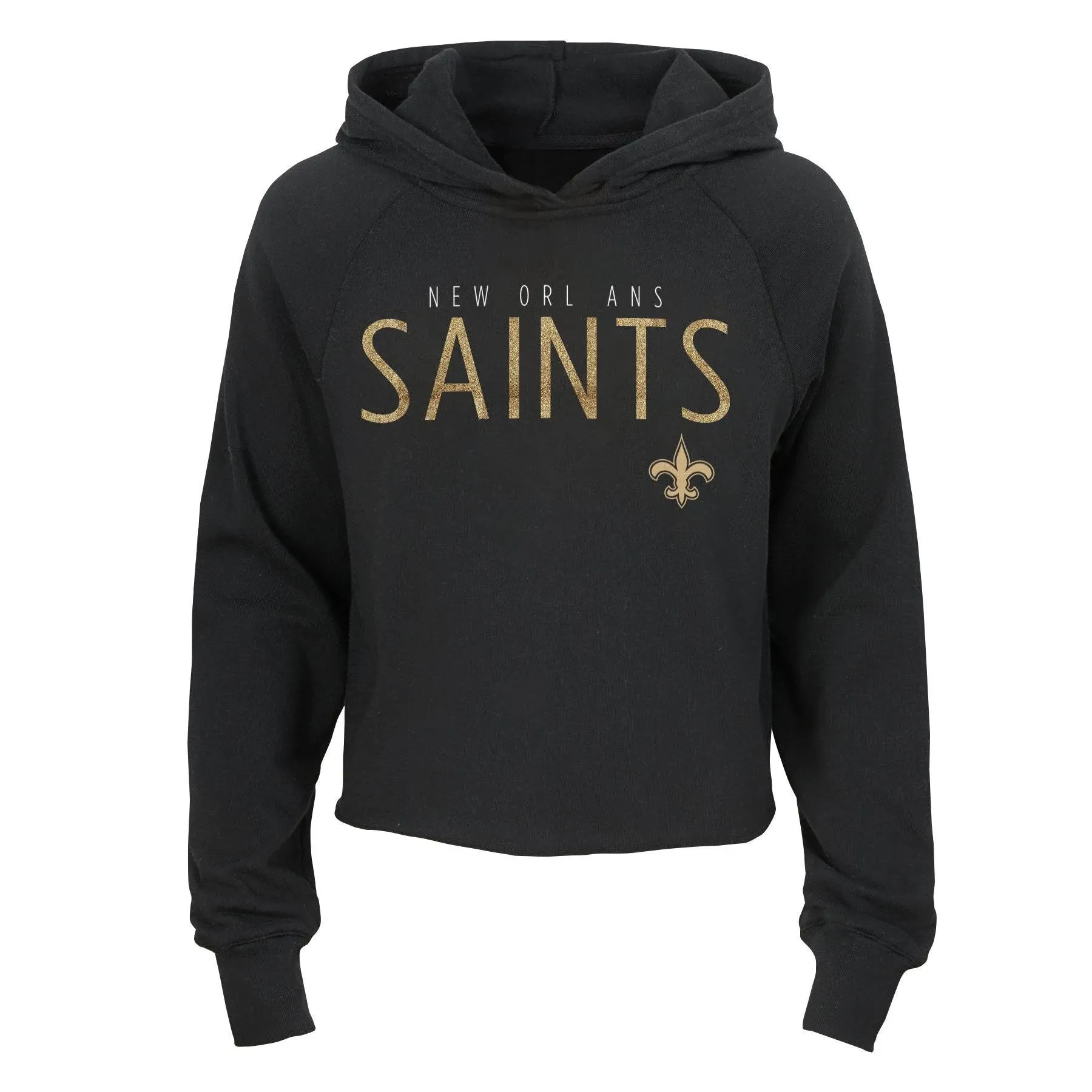 Outerstuff NFL Football Girls New Orleans Saints Iced Out Long Sleeve Hoodie