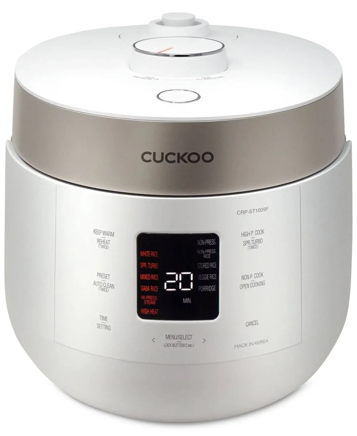  CRP-ST1009F 10-Cup (Uncooked) Twin Pressure Rice Cooker &amp; Warmer 10 Cup White