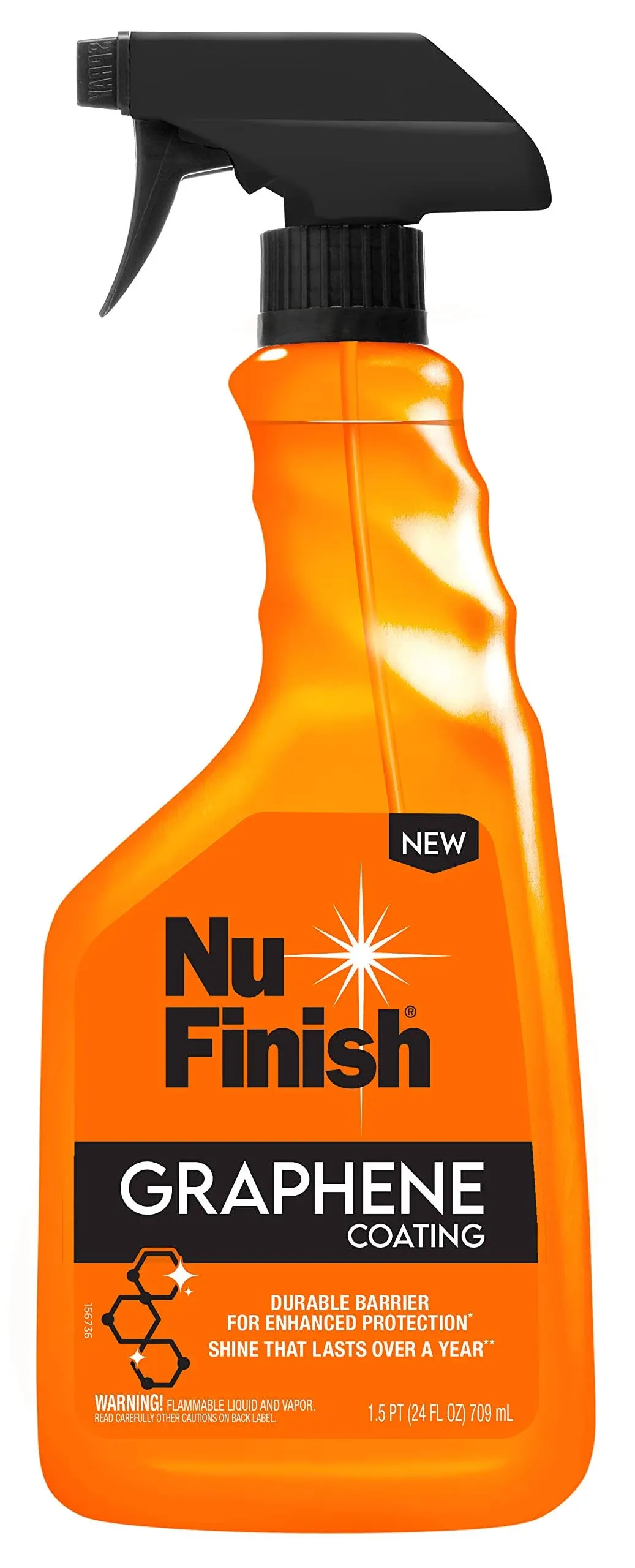 Nu Finish Graphene Coating Spray for exterior surfaces , Graphene + ceramic based technology, 24 Fl Oz