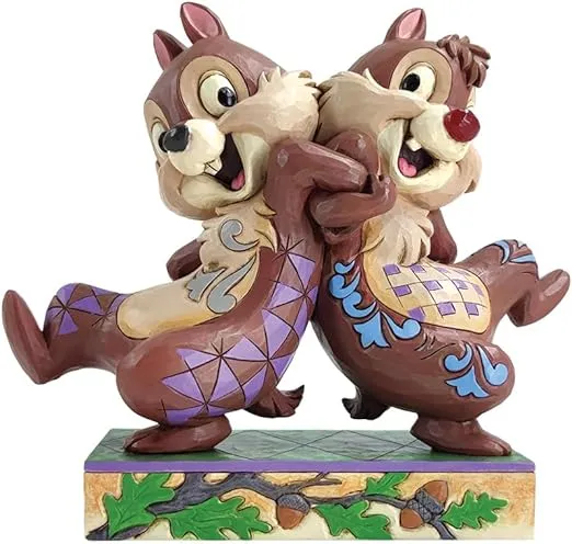 Enesco Jim Shore Disney Traditions Friendship Chip and Dale Figurine, 5.25-inches