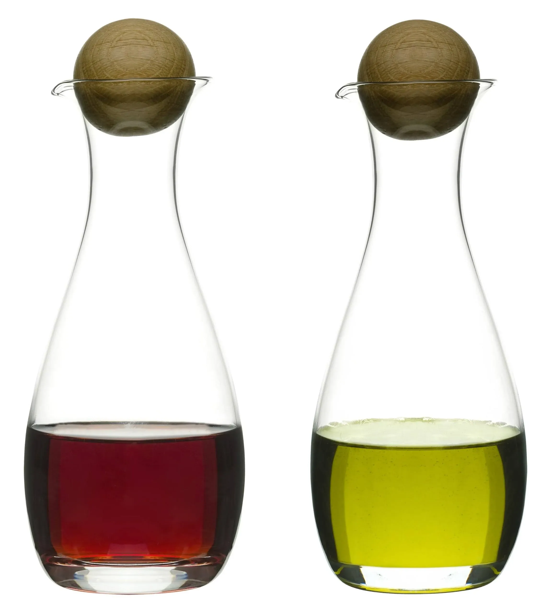 Sagaform Nature Oil Vinegar Bottles with Oak Stopper