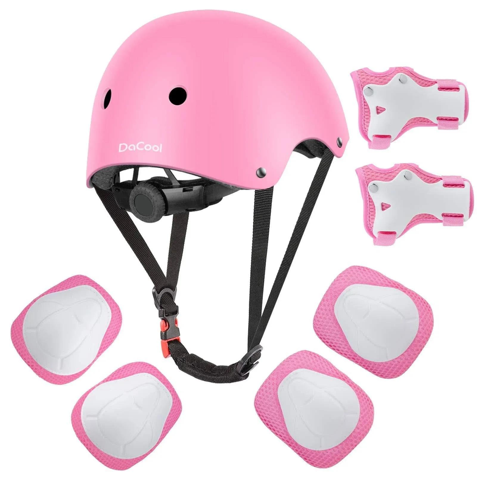 DaCool Kids Helmet Pad Set Elbow Knee Wrist Pads for Sports Protective Gear Set