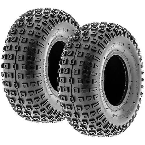 Pair of 2 SunF A011 XC Sport 145/70-6 (14x6-6) ATV Go-Kart Knobby Tires, 6 PR, Tubeless