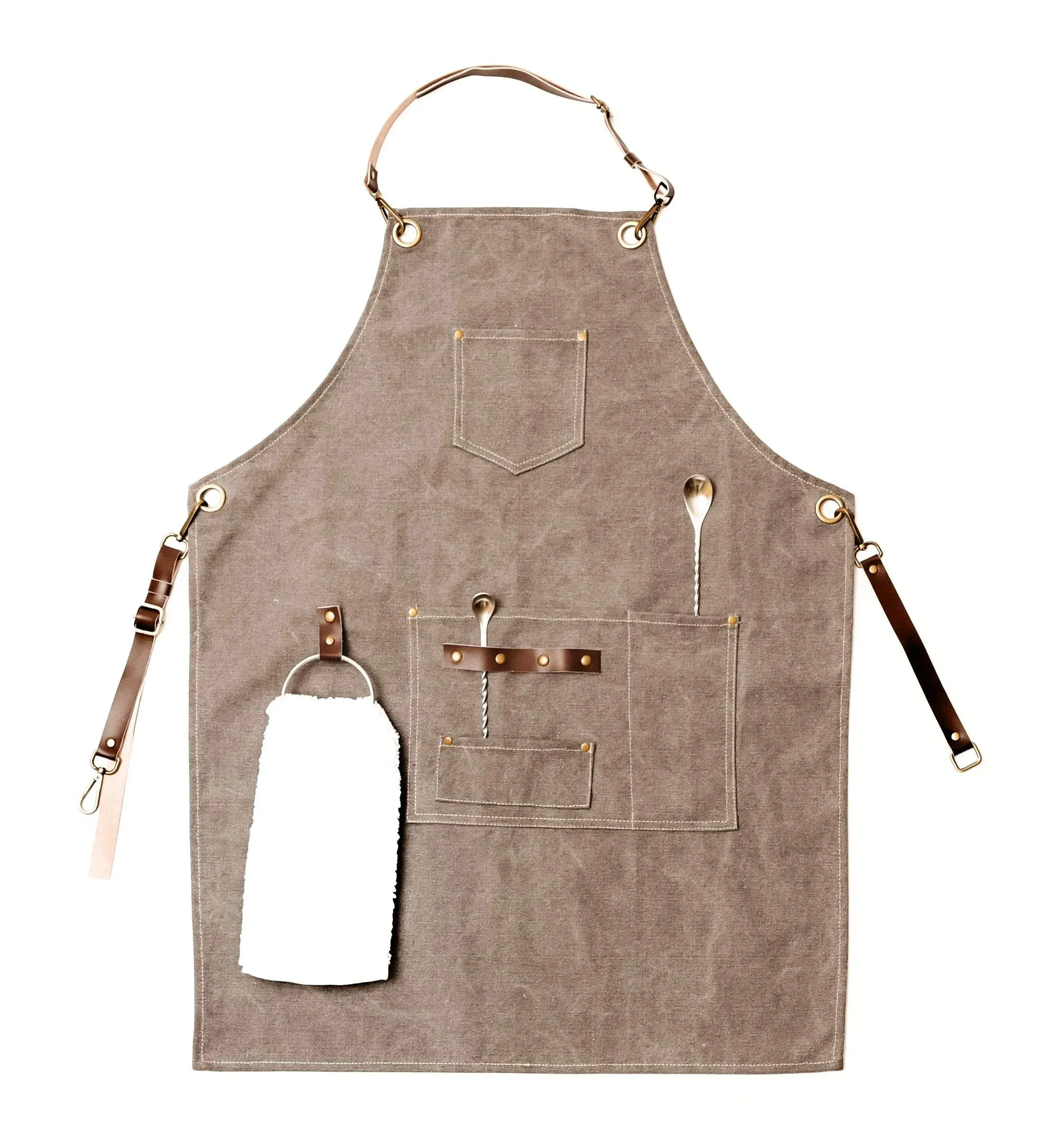 Barista Apron, Canvas Apron, BBQ Apron for Men, Bartender Apron