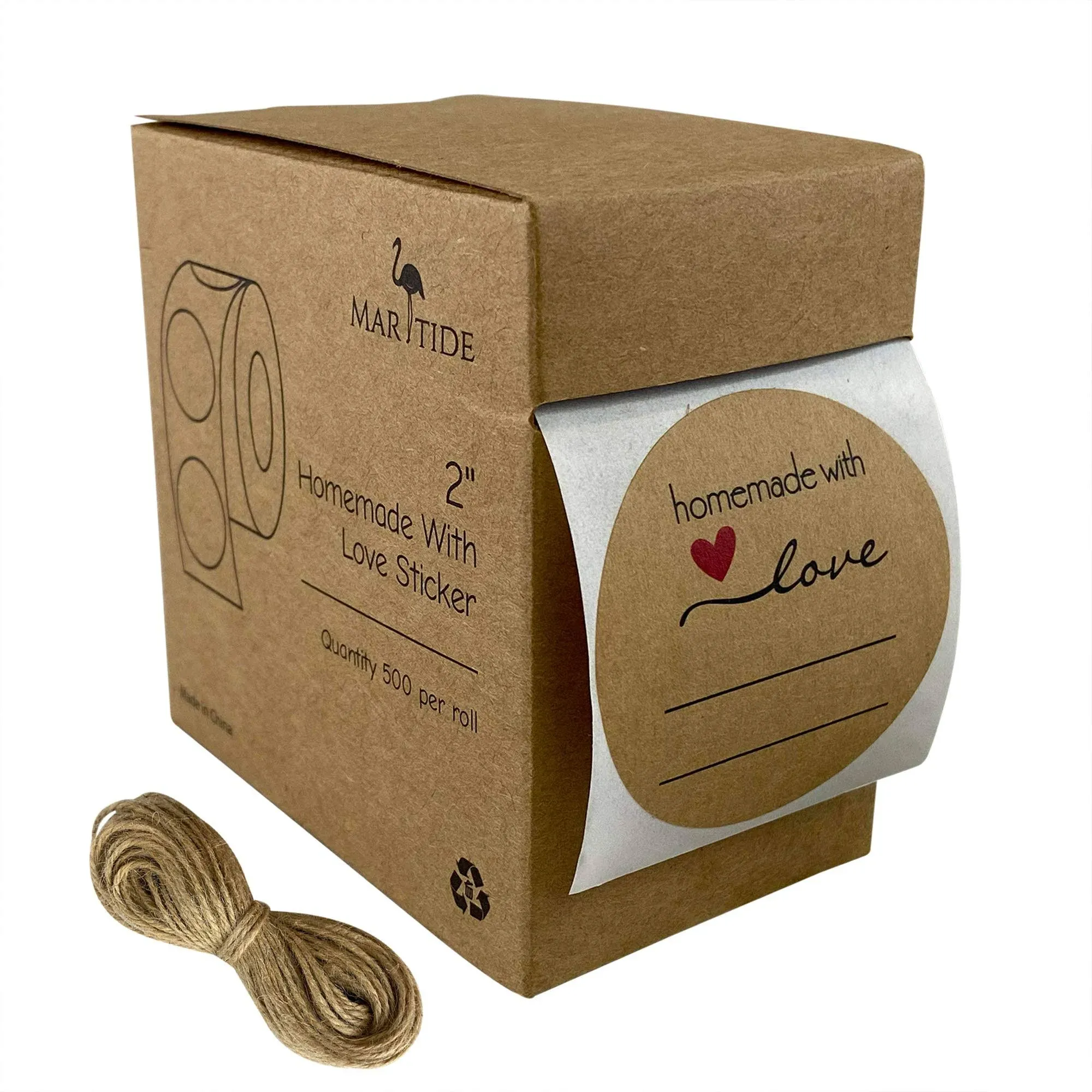 2? Homemade with Love Canning Labels w/ Lines for Writing, 500 Stickers per Roll ...