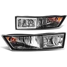 DNA MOTORING FL-ZTL-801-AM Assembly Fog Light Driver & Passenger Side Enhance visibility [Compatible with 07-14 Cadillac Escalade