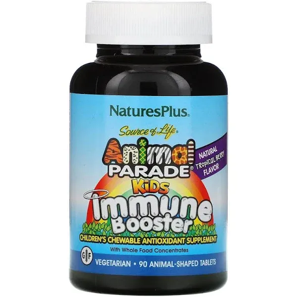 Nature's Plus Animal Parade Kids Immune Booster Tropical Berry 90 Chews