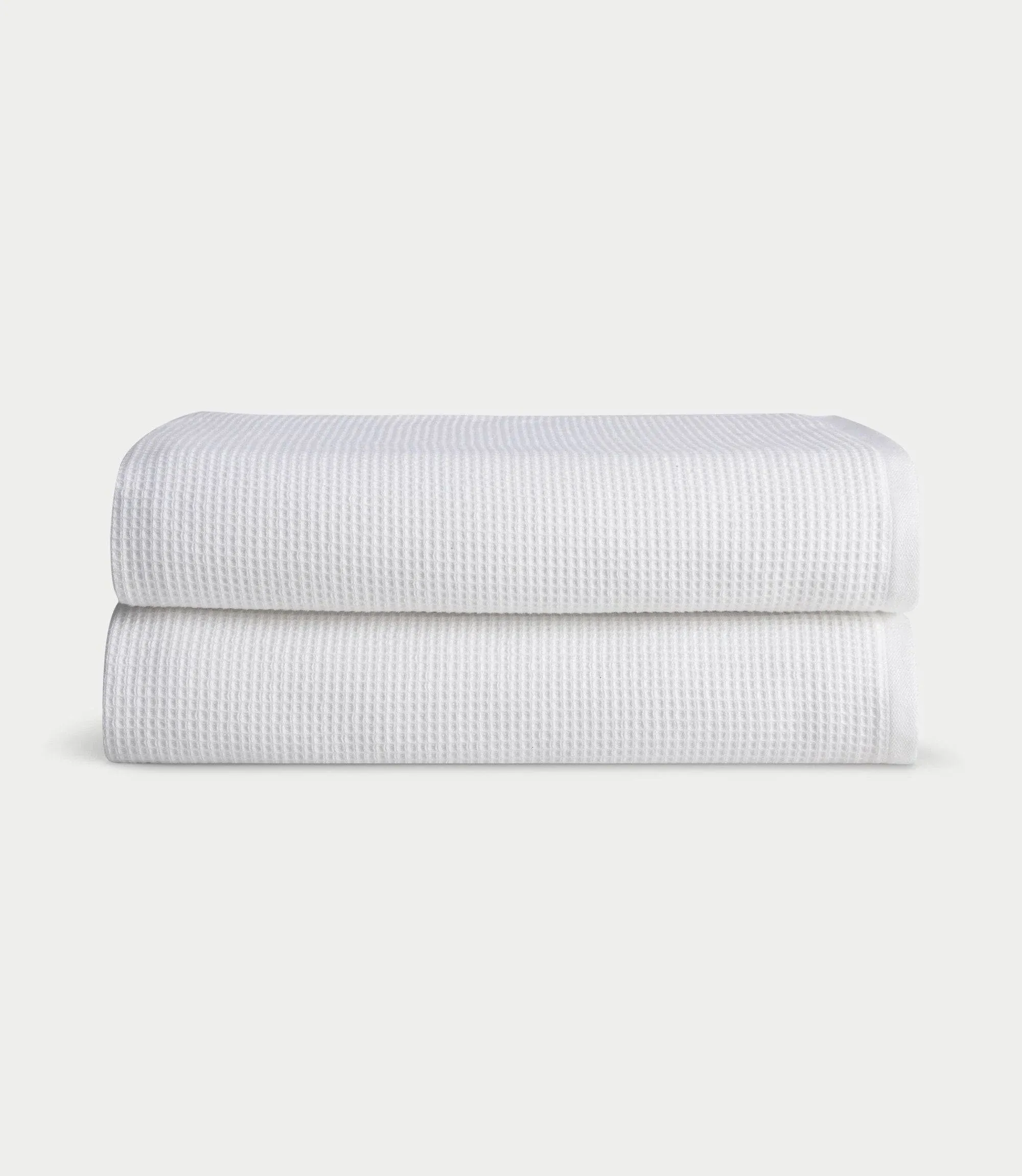 Cozy Earth Waffle Bath Sheets White