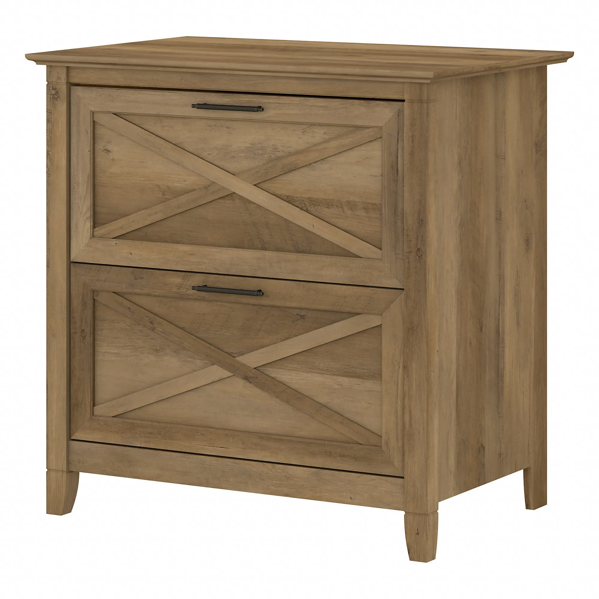 Bush Furniture Key West 2 Drawer Lateral File Cabinet Reclaimed Pine