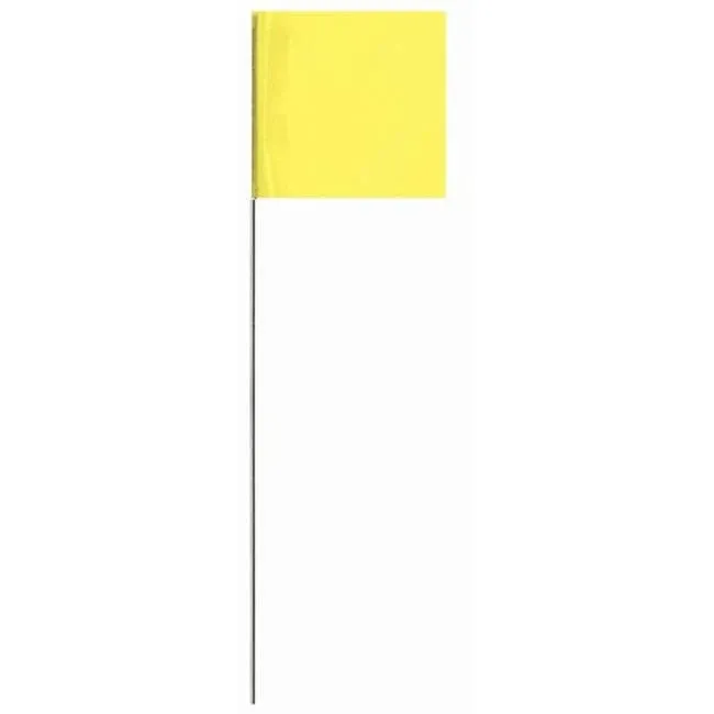 Swanson Wire Staffs Yellow Marking Flags with 15-In 2 x 3 In FY15100