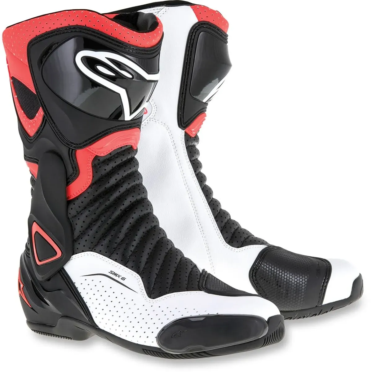 Alpinestars SMX-6 V2 Vented Street Boots-Black/Red Flo/White-44