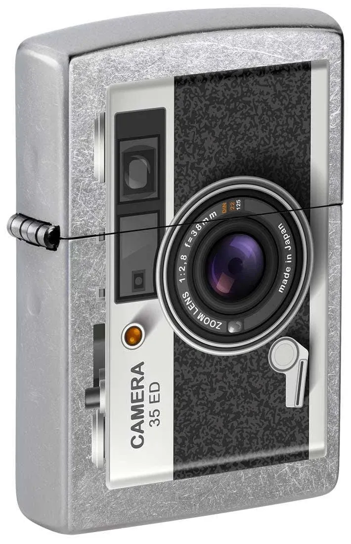 Zippo Lighter: 35mm Camera - Street Chrome 81318