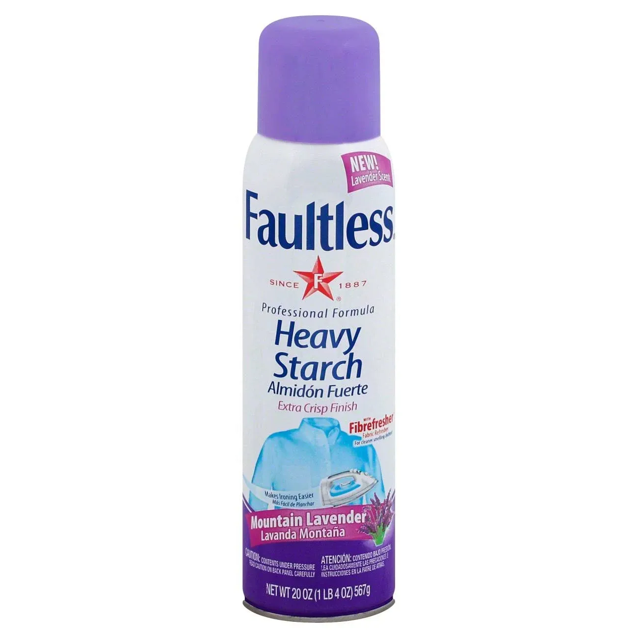 Faultless Ironing Spray Starch, Lavender Scent - 20 oz