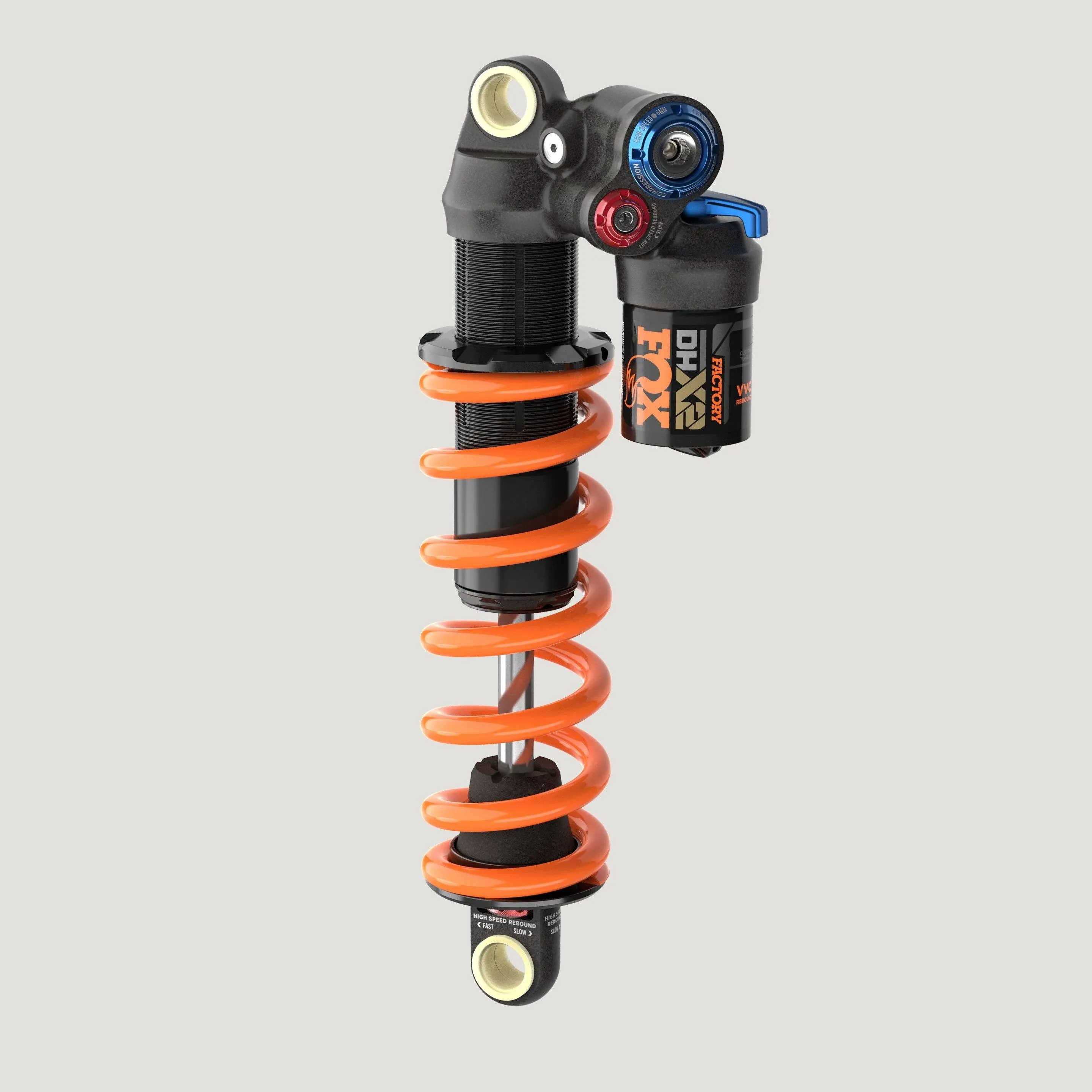 FOX DHX2 Factory Rear Shock - Standard, 7.875 x 2&#034;, 2-Position Lever, Hard Chrom