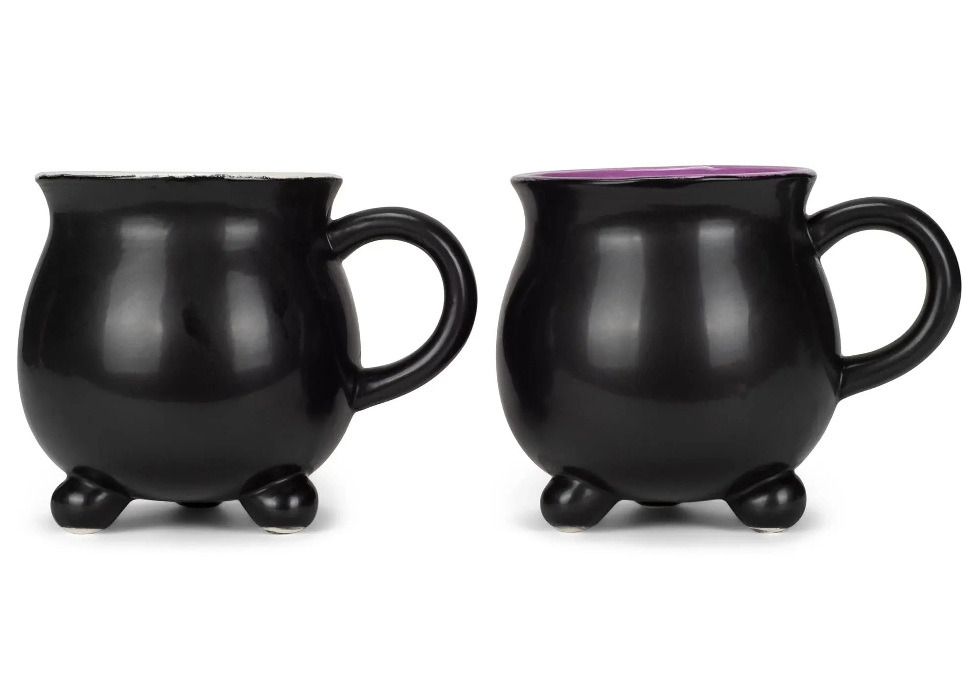 Transpac Dolomite Cauldron Mug, Set of 2, Assortment, Black (R0038)