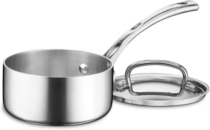 Cuisinart FCT19-14 French Classic Tri-Ply Stainless 1-Quart Saucepan with Cover