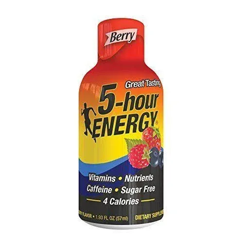 5-Hour Energy Shot Regular Strength Berry 1.93 Ounce 24 Count