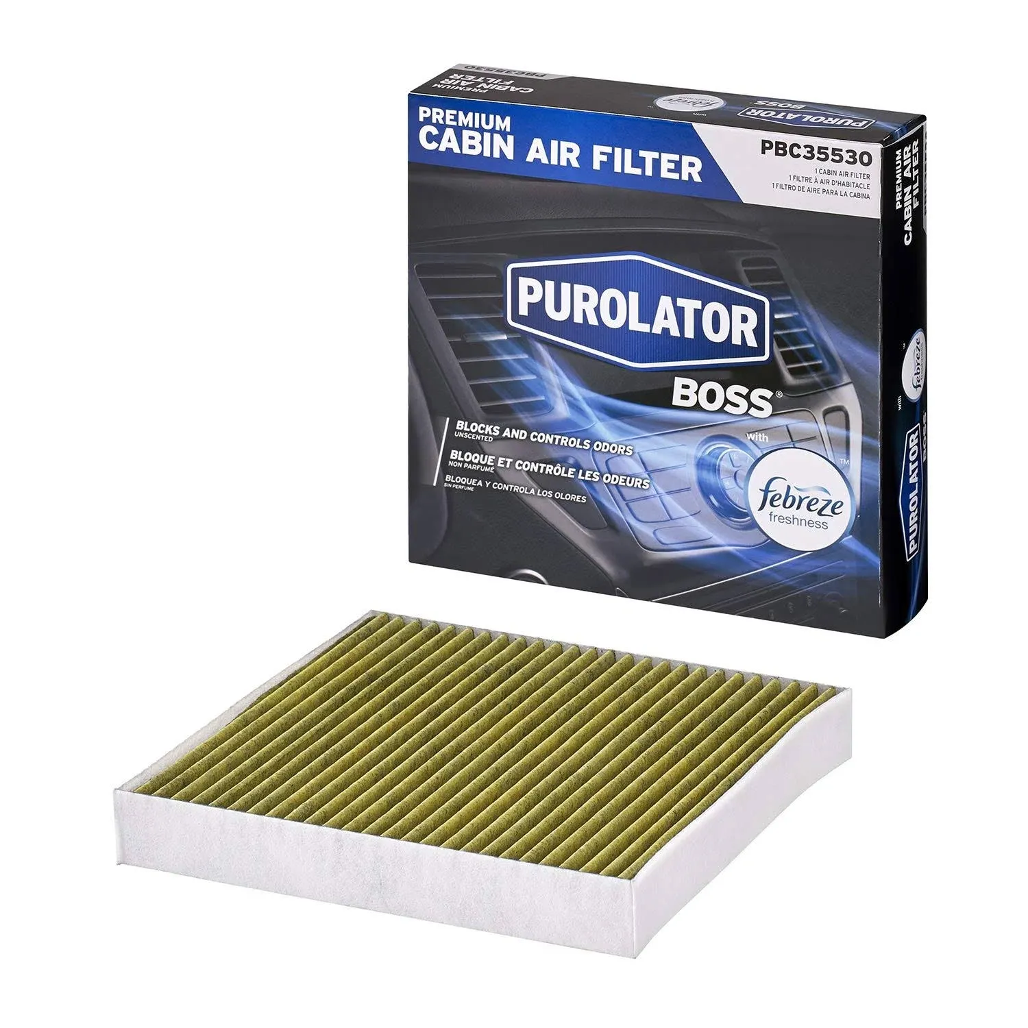 Purolator PBC35530 PurolatorBOSS Premium Cabin Air Filter w Febreze