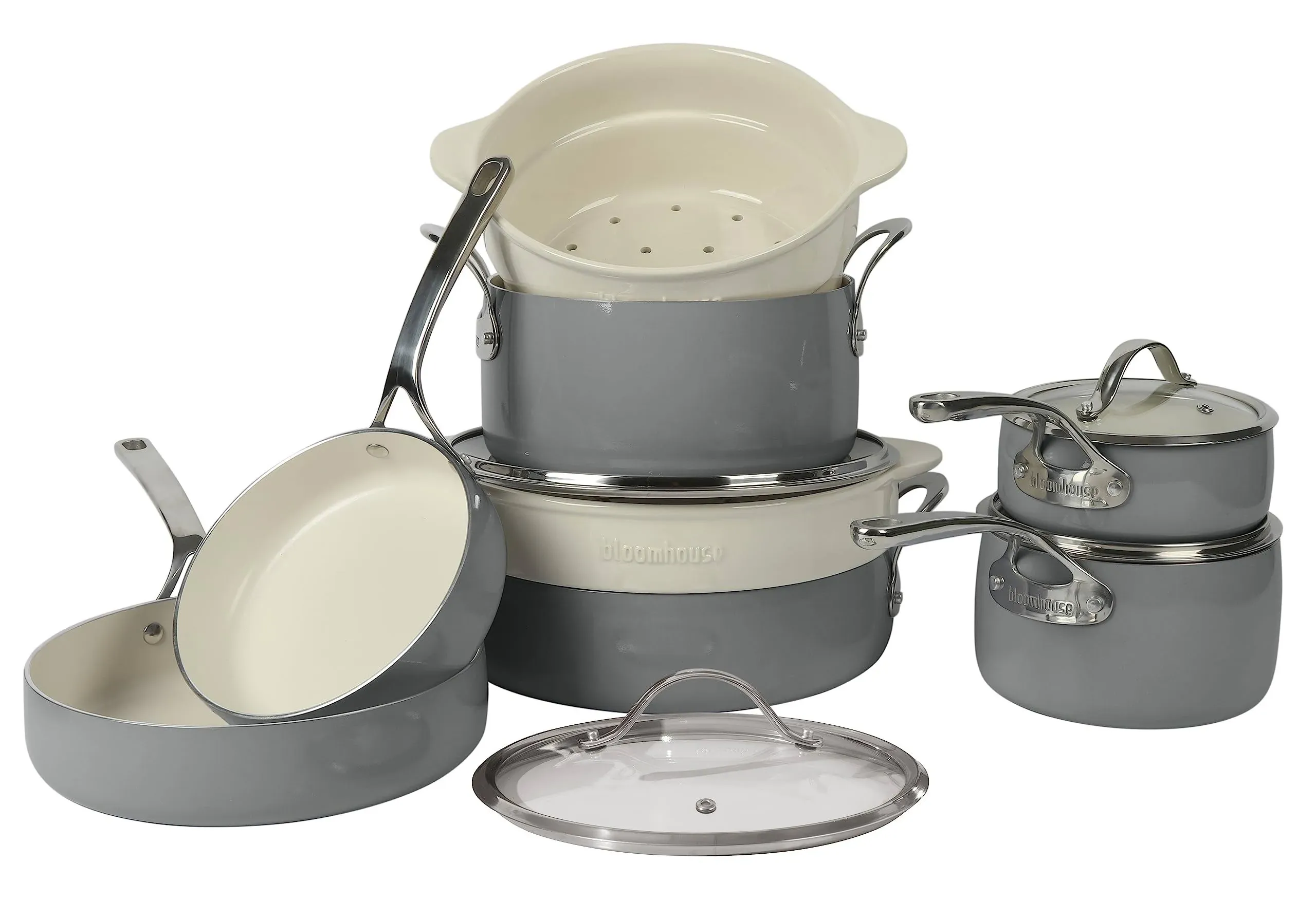 Bloomhouse 12-piece Heavy Gauge Aluminum Cookware Set