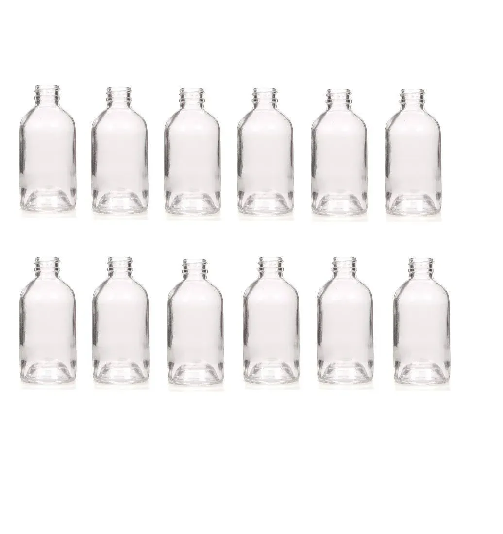 Hosley Set of 12 Diffuser Boston Round Style Glass Diffuser Bottles 85 Milliliter Large. Great for Storing Essential Oils DIY Diffusers Craft Projects Wedding Party O9