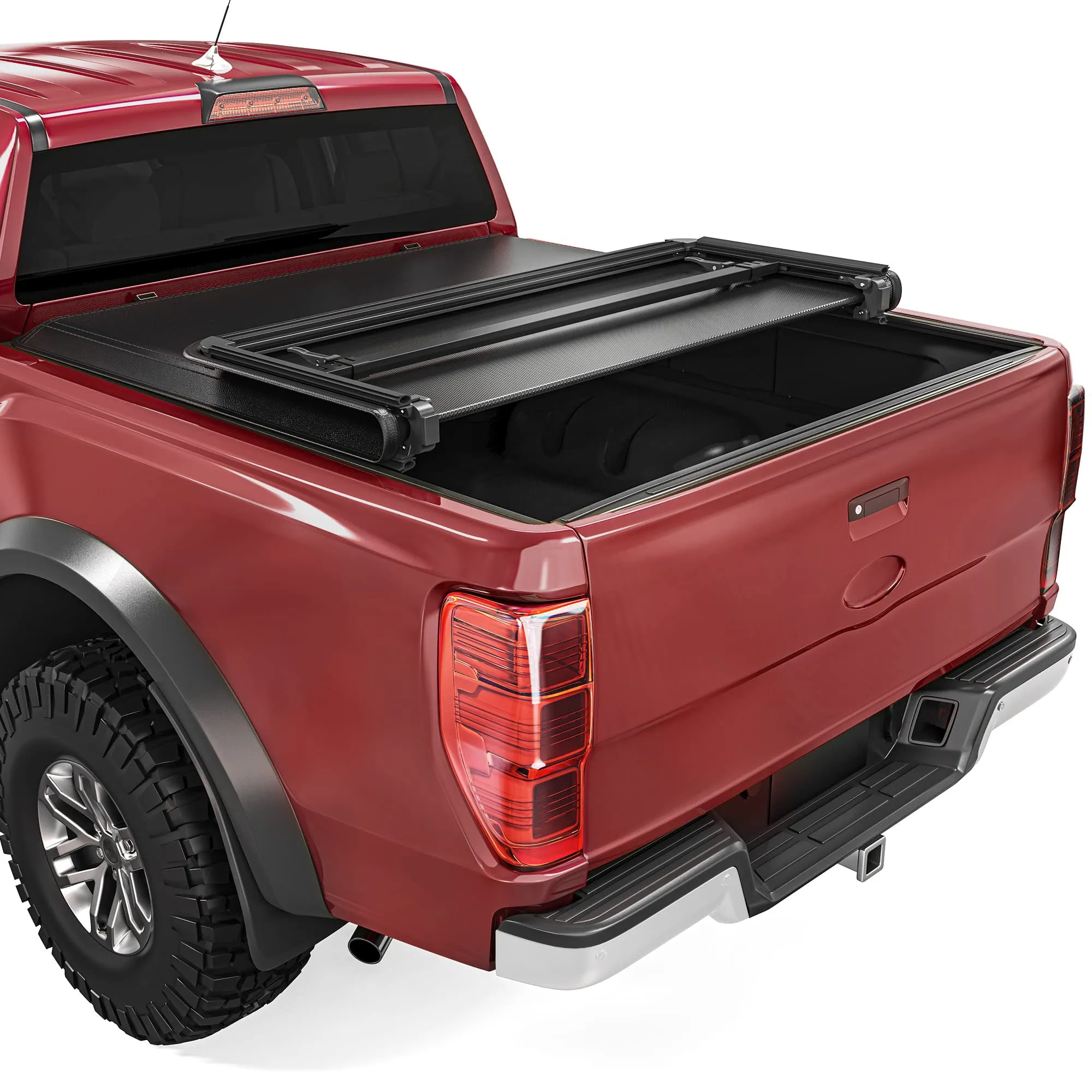 Ledkingdomus 6.5 ft Soft Roll Up Truck Bed Tonneau Cover for 2017-2023 Nissan Titan/XD w/o Titan Box